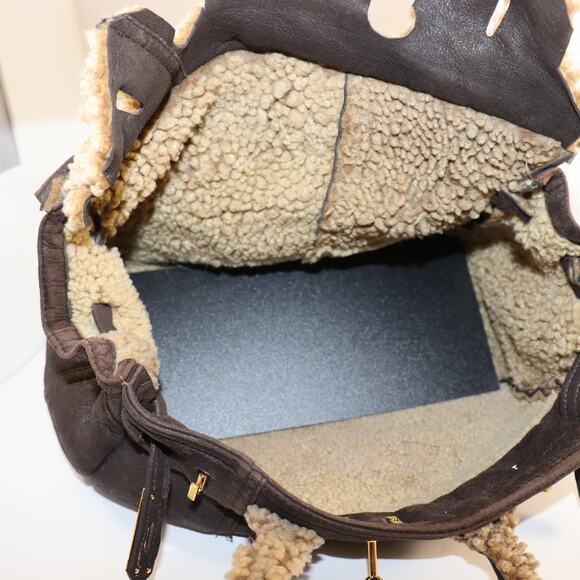 Handmade Shearling Bag from Repurposed Coat - Picture 7 of 7